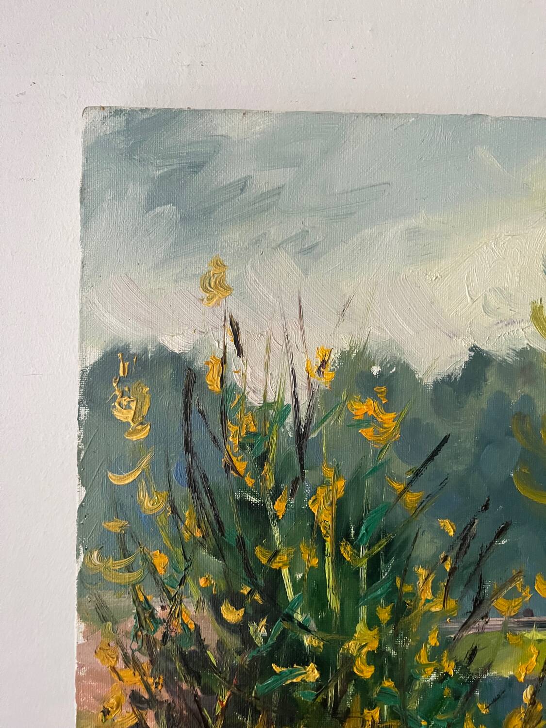 The Eure in Criqueboeuf, oil on canvas signed Quesney, 2000