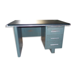 Green metal desk