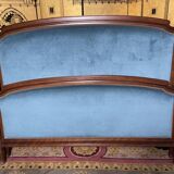 Louis XVI style bed blue velvet