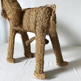 Braided straw donkey, popular art Spain, 1970s
