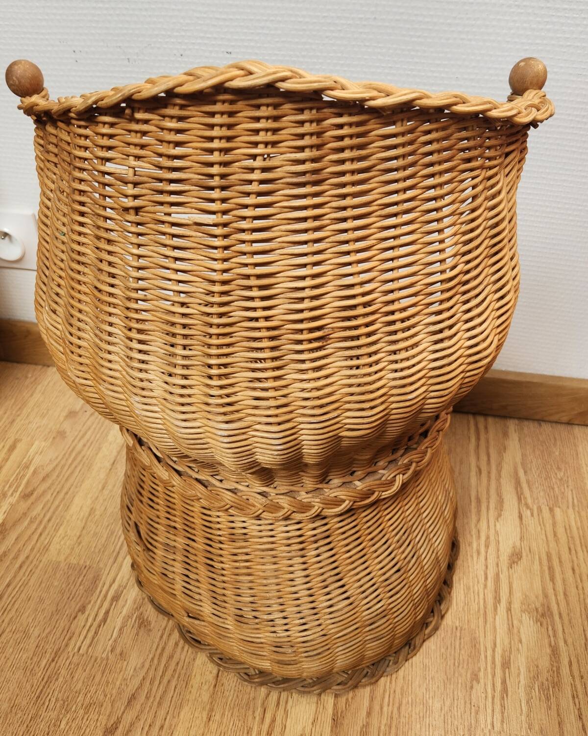 Fauteuil corbeille enfant en osier