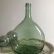 Glass bottle lady jeanne green flat 2 liters