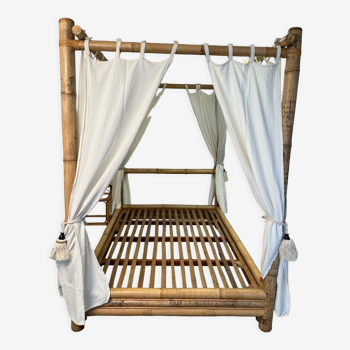 Tabby bamboo canopy bed