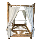 Tabby bamboo canopy bed