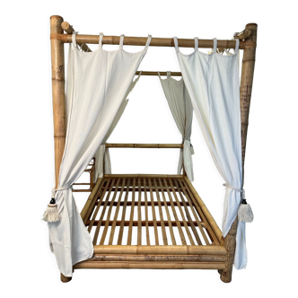 Tabby bamboo canopy bed