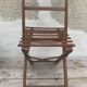 Former chair child folding wood brown painted 60s vintage