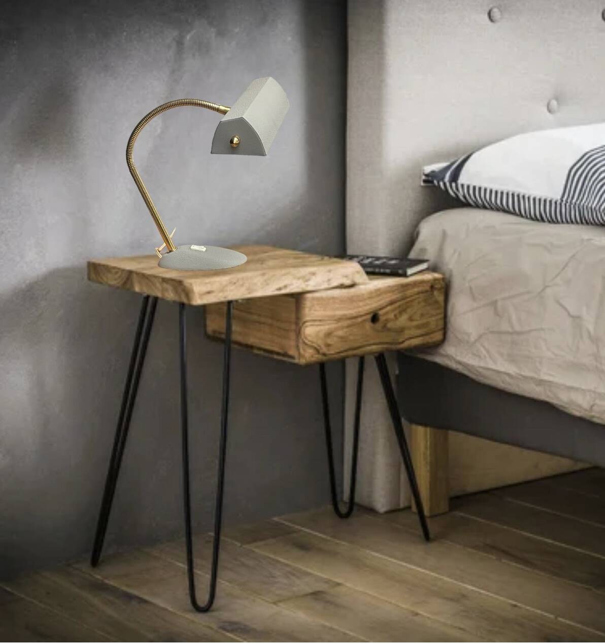 Industrial Aluminor notary banker type desk lamp