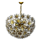 Lustre en cristal floral Bakalowits & Söhne, Autriche, années 1970