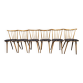 Lot of 6 bistro bar chairs from the 1960s