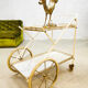 Midcentury vintage brass & steel trolley 'italian chique'