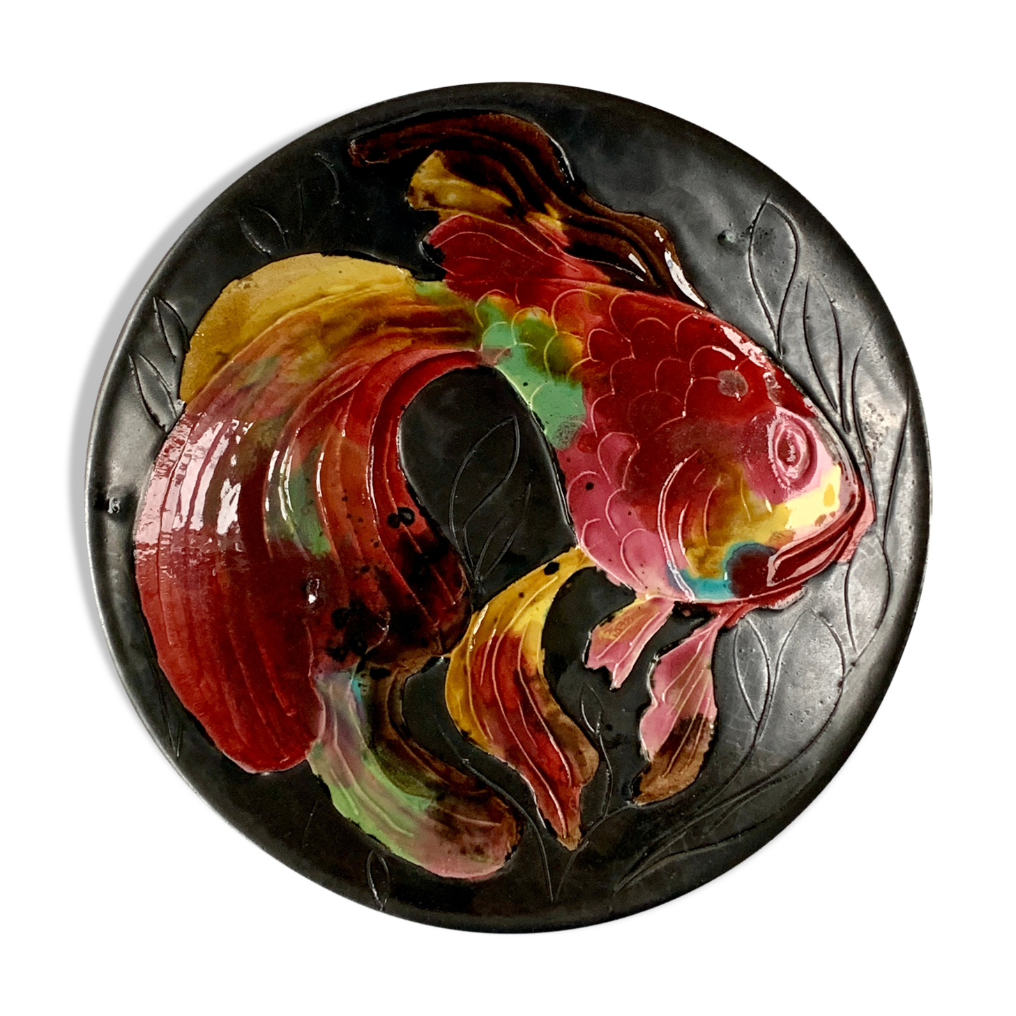 Ceramic wall dish, 60s