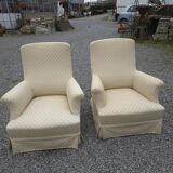 Paire de fauteuils crapaud