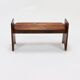 Wabi Sabi Style Stained Wooden Bench 1960s