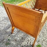 Bed child baby vintage wood