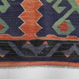 6x9 Red & Green Vintage Kilim Rug, 174x279Cm