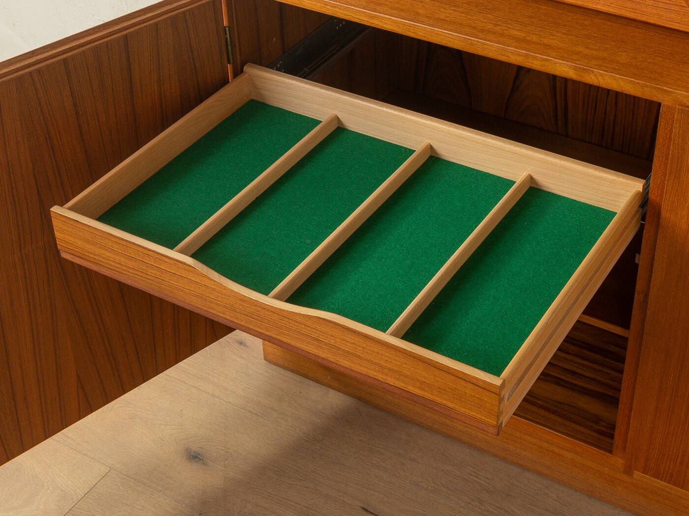 Classic two-piece display cabinet from the 1960s