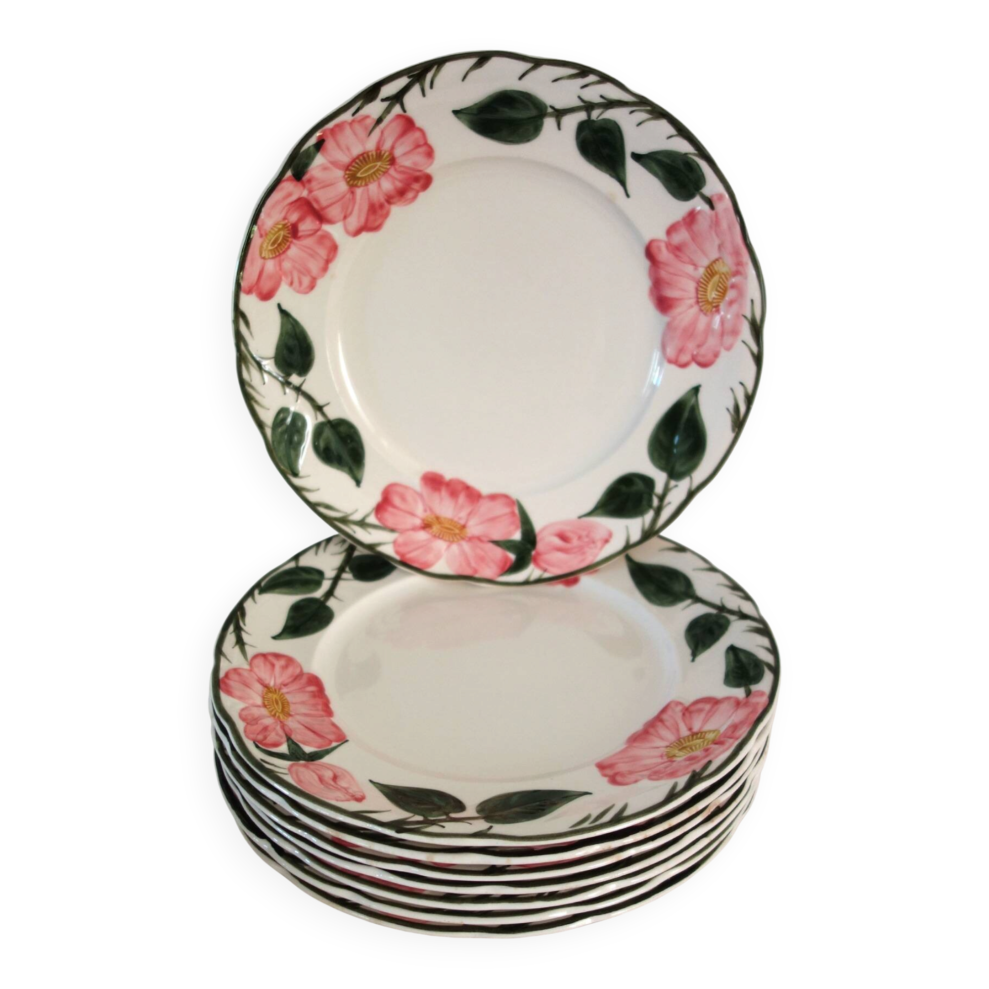 8 dessert plates Villeroy & Boch "Wild Rose", 1970