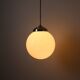 Vintage chrome opaline pendant light, 1970s-80s