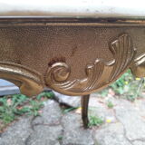 Coffee tanle brass and marble white 1960