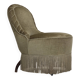 Fauteuil danois des années 1960, velours vert d'origine.