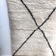 Moroccan Berber carpet Beni Ouarain with black diamonds2,47x1.70m
