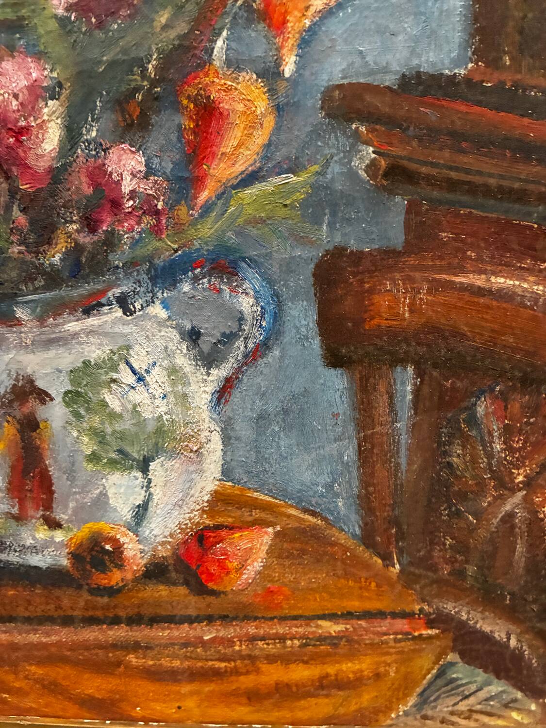 Still life painting with flowers and keys, 1973