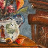 Still life painting with flowers and keys, 1973