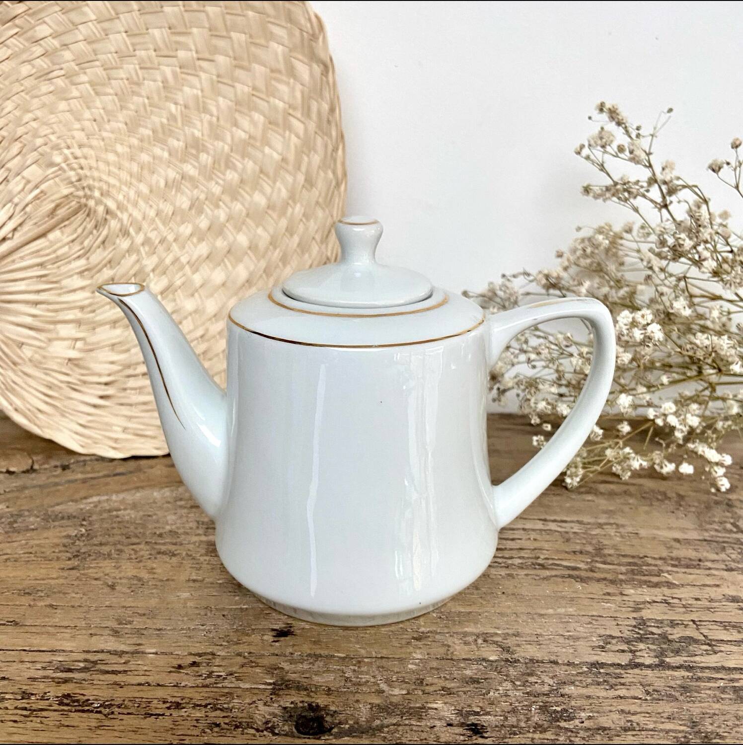 Small vintage porcelain teapot