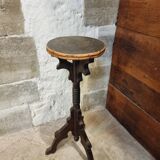 Antique pedestal table in blackened wood – circa 1900