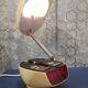 Space Age-style alarm clock lamp