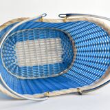 Vintage woven plastic shopping basket