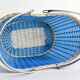Vintage woven plastic shopping basket