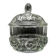 Sugar bowl, postmodern new look, pressed glass, Poland, 1970s