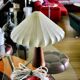 Vintage cocoon mahogany table lamp attributed to achille castiglioni 1960