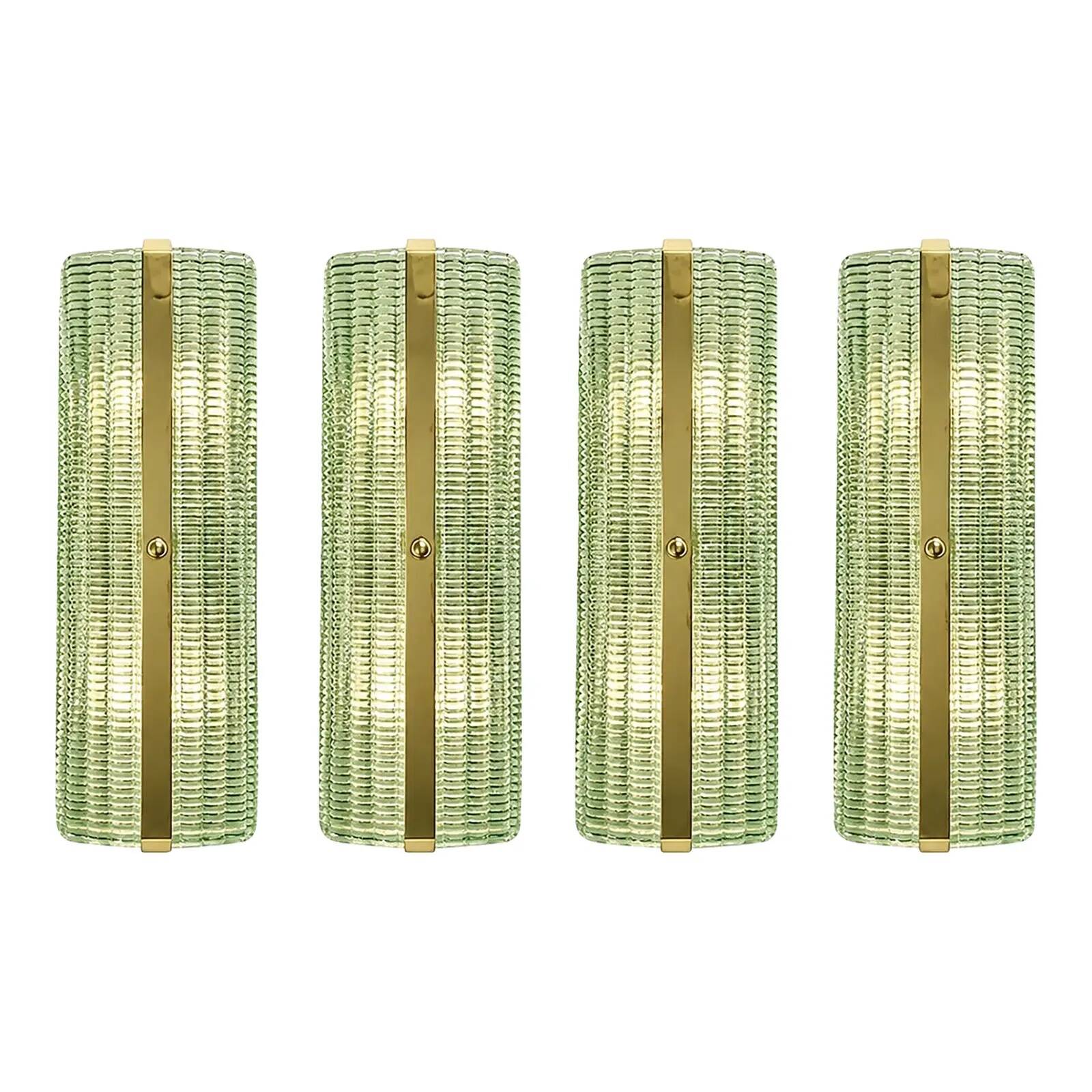 Contemporary Rectangular Murano Glass Wall Sconces With Chrome Finish