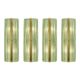 Contemporary Rectangular Murano Glass Wall Sconces With Chrome Finish