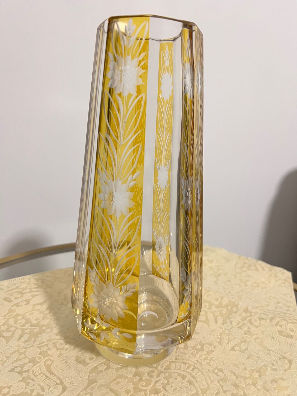 Bohemian crystal vase