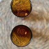 Set of 2 amber Duralex glasses – 12.5 cm (vintage 70s)