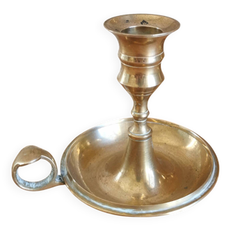 Vintage candle holder, brass cellar rat