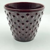 Burgundy ceramic planter
