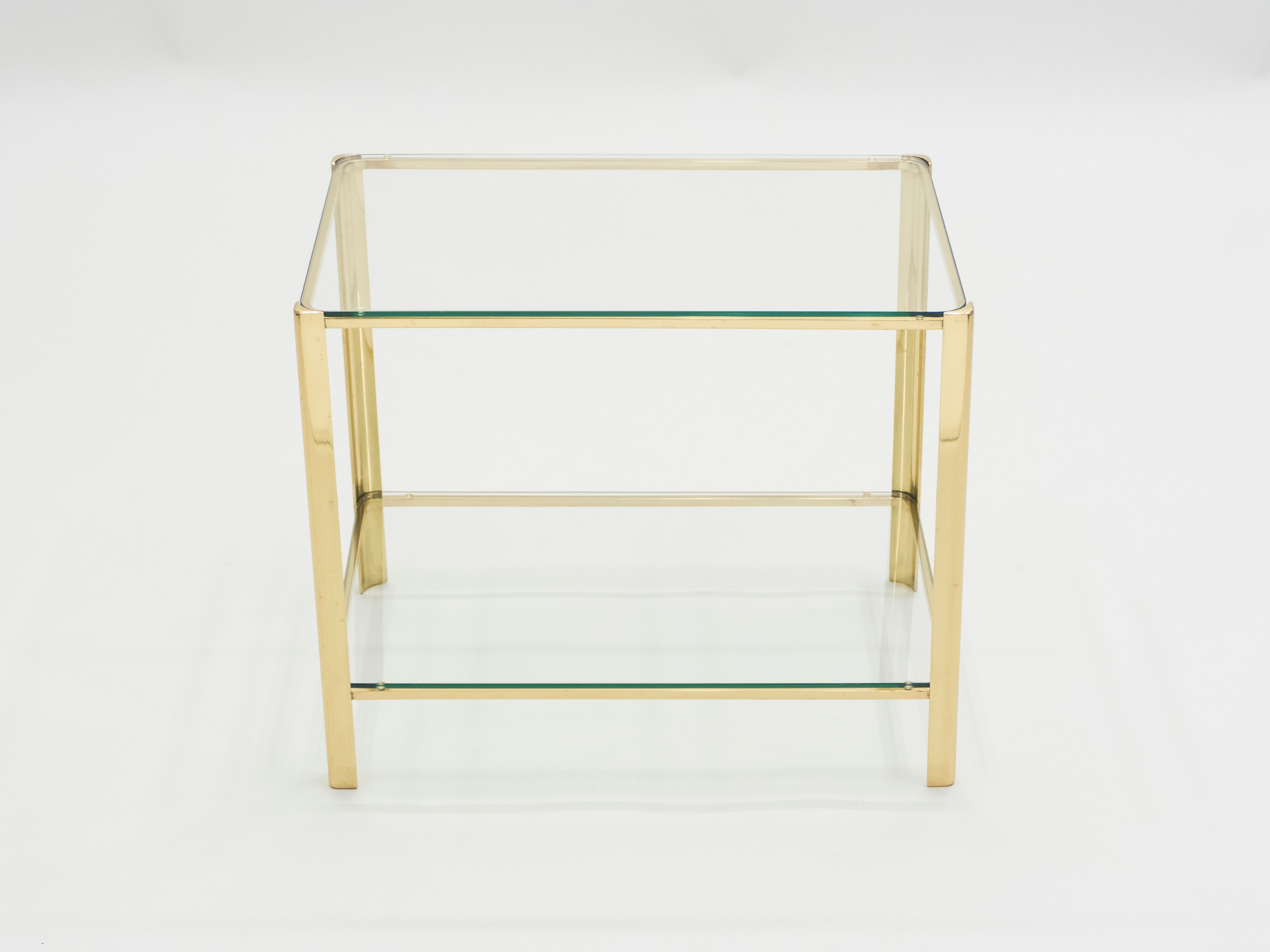 Gilded brass coffee table edited, numbered and signed Broncz