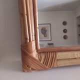 Vintage bamboo mirror 50x72cm