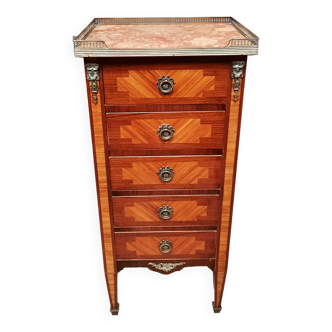 Louis XVI style marquetry chest of drawers