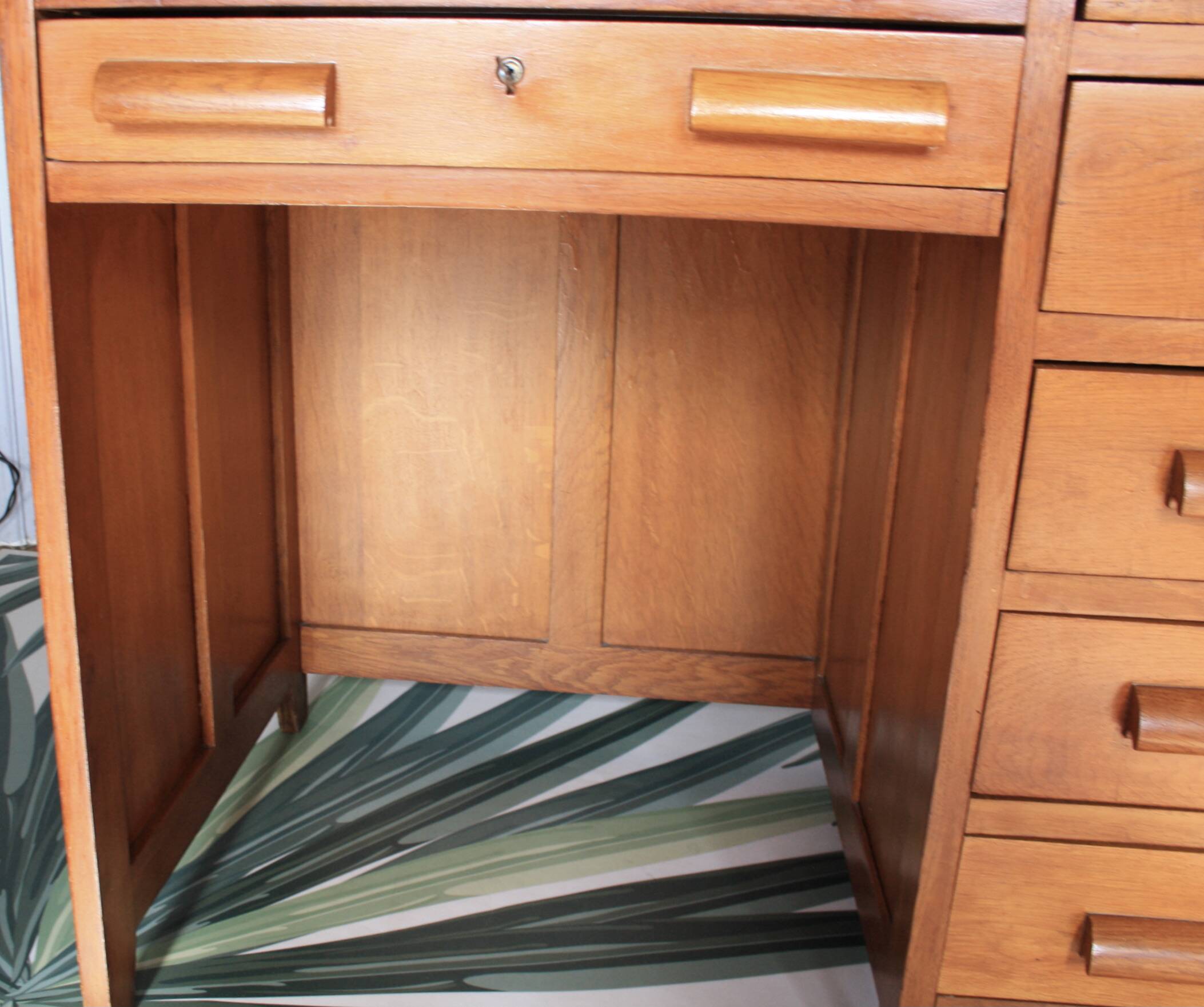 Solid wood school teacher desk