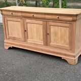 Louis Philippe rustic buffet, vintage, renovated in wood from the 1960s.