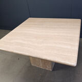Vintage travertine dining table, 1970s