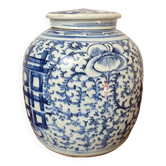 Chinese ginger jar in blue and white porcelain