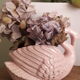 Pastel pink swan pot