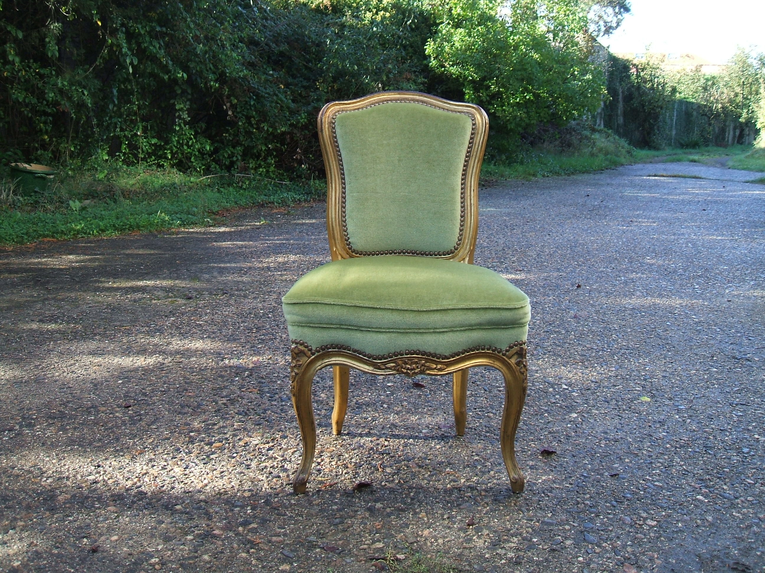 Wooden chair dore style Louis XV