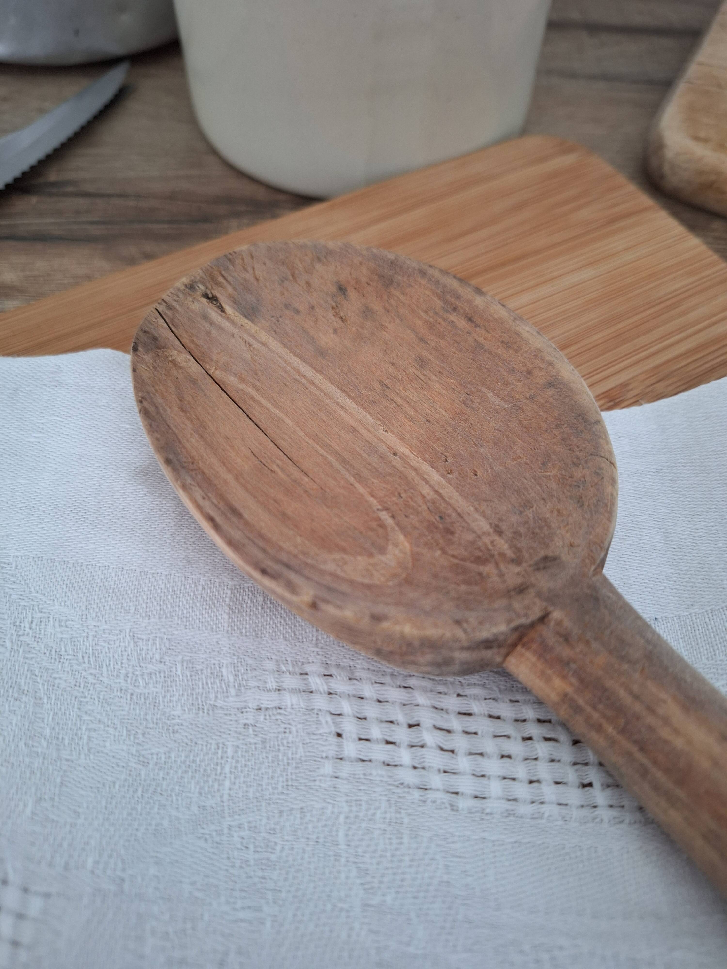 Vintage wooden butter spoon
